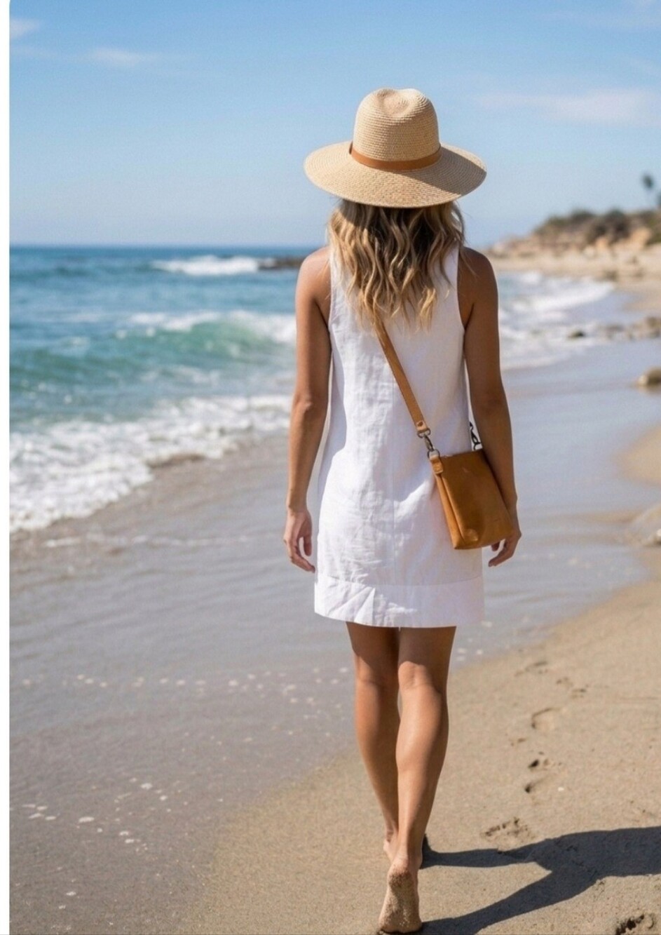 Jacob White Sleeveless Lace-Up Cotton Sundress - Picture 2 of 8